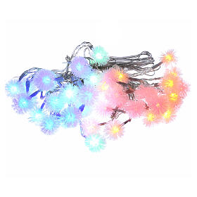 Luci di Natale: Catena di Natale fiocco di neve 40 LED  multicolor programmabili corrente