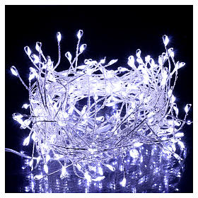 Luci di Natale: Catena luminosa ghirlanda 200 micro LED bianco freddo INTERNO corrente