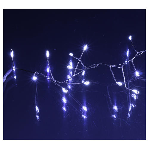 Illuminated garland 200 micro LEDS cold white for internal use electric power 4