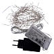 Illuminated garland 200 micro LEDS cold white for internal use electric power s5