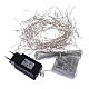 Illuminated garland 300 micro LEDs cold white for internal use electric power s5