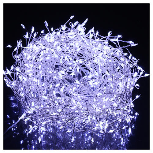 Illuminated garland 500 micro LEDs cold white for internal use electric power 2