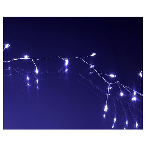 Illuminated garland 500 micro LEDs cold white for internal use electric power 4