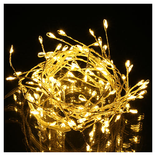 Illuminated garland 100 micro LEDs cold white for internal use electric power 2