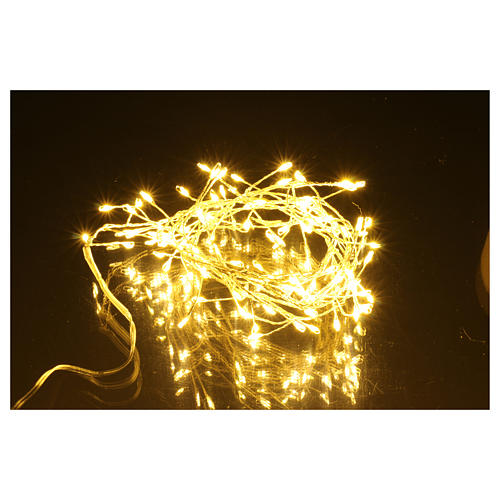 Illuminated garland 100 micro LEDs cold white for internal use electric power 5