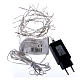 Illuminated garland 100 micro LEDs cold white for internal use electric power s6