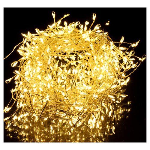 Guirlande chaîne lumineuse Noël 500 micro LED blanc chaud INTÉRIEUR courant 2