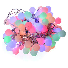 Light cable with opaque spheres 100 multicoloured leds internal and external use