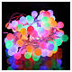 Chaîne lumières sphères mates 100 led multicolores intérieur extérieur s1