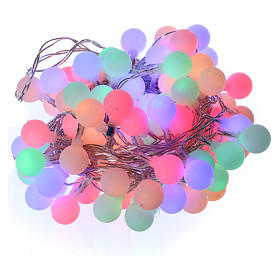 Luci di Natale: Catena luci sfere opache 100 LED Multicolor interno esterno