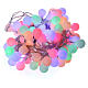 Light cable with opaque spheres 100 multicolored leds internal and external use s2