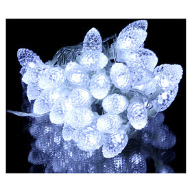Luces de Navidad: Cadena luces Piñas 40 led hielo interior exterior Luces de Navidad: Cadena luces Piñas 40 led hielo interior exterior
