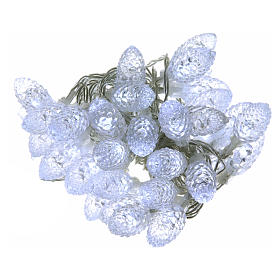 Guirlandes lumineuses de Noël: Chaîne lumineuse pommes de pin 40 led glace intérieur extérieur Guirlandes lumineuses de Noël: Chaîne lumineuse pommes de pin 40 led glace intérieur extérieur