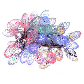 Guirlandes lumineuses de Noël: Chaîne lumineuse pommes de pin 40 led multicolore intérieur extérieur Guirlandes lumineuses de Noël: Chaîne lumineuse pommes de pin 40 led multicolore intérieur extérieur