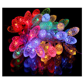 Christmas light pine cones 40 multicoloured leds internal and external use