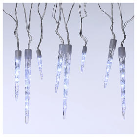 Luci di Natale: Catena 15 ghiaccioli 70 led ghiaccio interno esterno