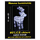 Christmas light reindeer shape 80 leds internal and external use 50 cm s6