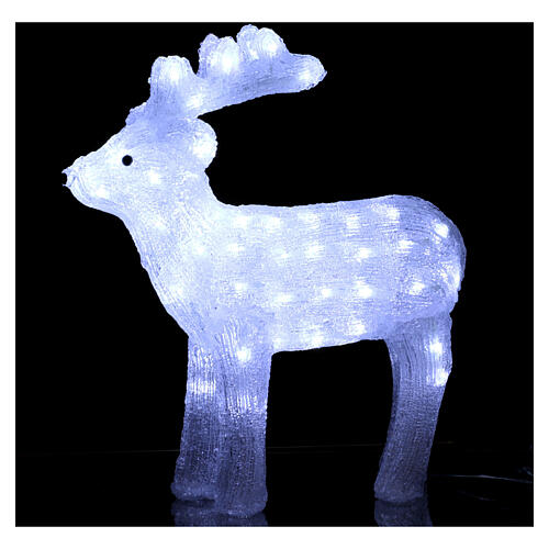 Luminaire Noël Renne 80 led glace intérieur extérieur h 50 cm 3