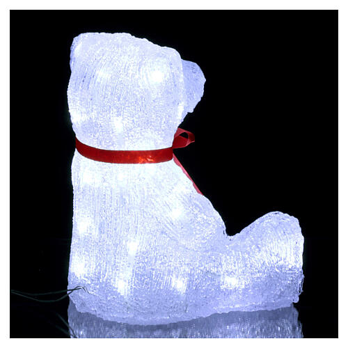 Enfeite luminoso urso 40 Leds interior exterior h 27 cm 3