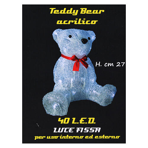 Christmas figure light bear shape 40 leds 27 cm internal and external use 5
