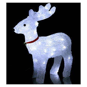 Guirlandes lumineuses de Noël: Décoration lumineuse renne 40 led glace h 37 cm intérieur extérieur Guirlandes lumineuses de Noël: Décoration lumineuse renne 40 led glace h 37 cm intérieur extérieur