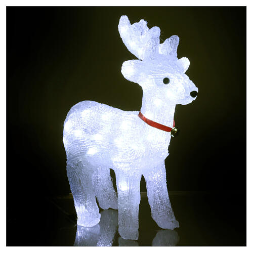 Reindeer light 40 leds 37 cm ice white internal and external use 2