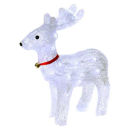 Reindeer light 40 leds 37 cm ice white internal and external use 3
