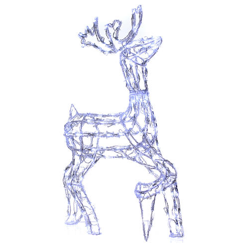 Christmas lights reindeer shape 168 leds ice white internal and external use 90 cm 3