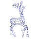 Christmas lights reindeer shape 168 leds ice white internal and external use 90 cm s3