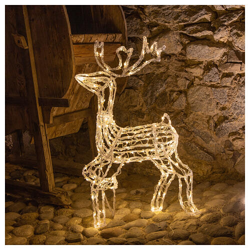 Christmas light illuminated reindeer 168 leds warm white internal and external use 90 cm 1