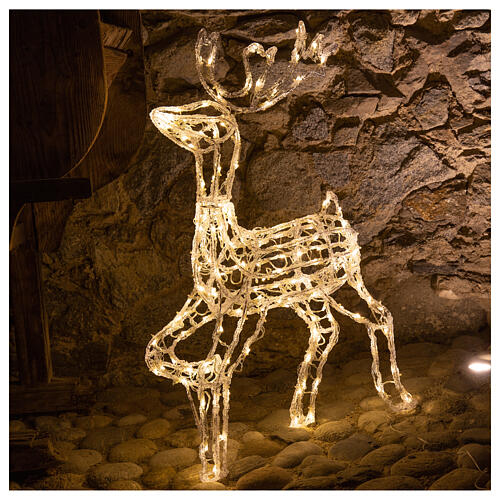 Christmas light illuminated reindeer 168 leds warm white internal and external use 90 cm 3