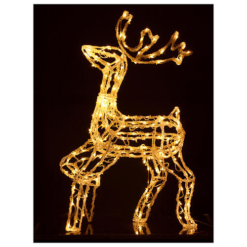 Christmas light illuminated reindeer 168 leds warm white internal and external use 90 cm 5