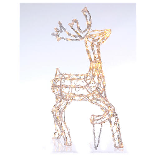Christmas light illuminated reindeer 168 leds warm white internal and external use 90 cm 6