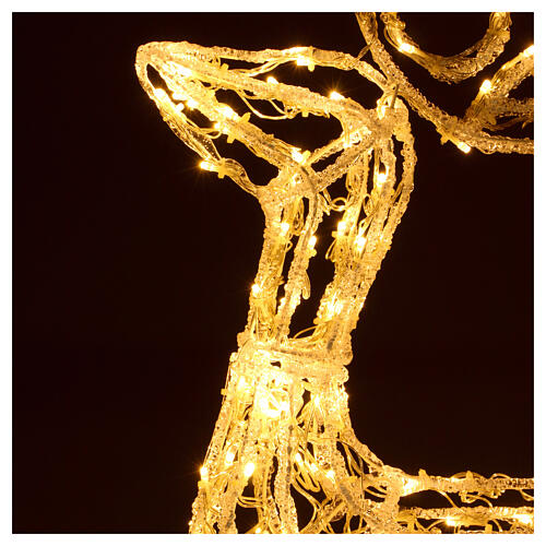 Christmas light illuminated reindeer 168 leds warm white internal and external use 90 cm 2
