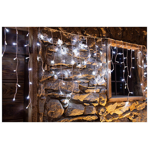 Christmas lights stalactites 180 leds ice white internal and external use 3