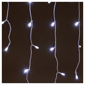 Świąteczne oświetlenie typu „stalaktyty” z 180 diodami LED w kolorze lodowej bieli, do użytku wewnętrznego i zewnętrznego