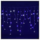 Illuminated chain stalactites 180 leds white and blue internal and external use s3