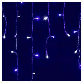 Świąteczne oświetlenie typu „stalaktyty” z 180 diodami LED w kolorze białym i niebieskim