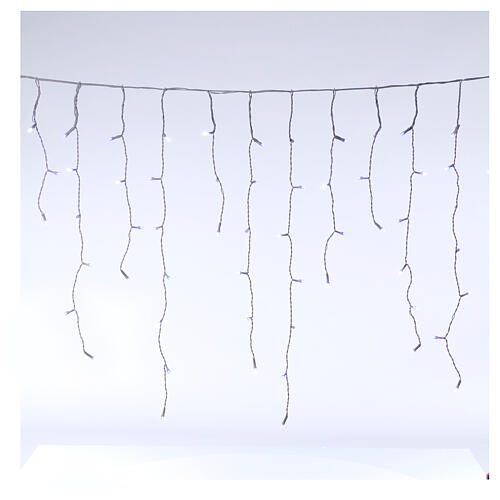 Świąteczne oświetlenie typu „stalaktyty” z 180 diodami LED w kolorze białym i niebieskim 4