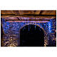 Illuminated chain stalactites 180 leds white and blue internal and external use s1