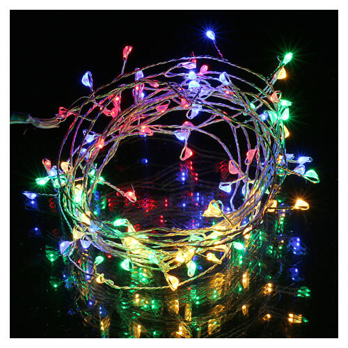 Luce filo nudo 100 nano led multicolor uso interno 2