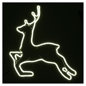 Illuminated reindeer 360 ice white leds 57x57 cm external and internal use
