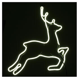 Illuminated reindeer 360 ice white leds 57x57 cm external and internal use