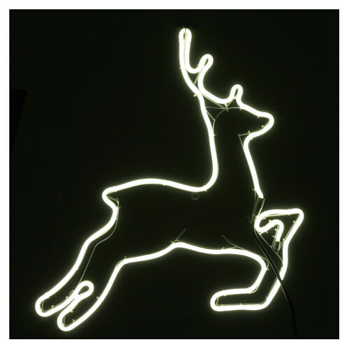 Illuminated reindeer 360 ice white leds 57x57 cm external and internal use 2