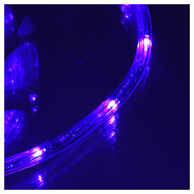 Luce natalizia tubo Led blu 50 m a 3 vie a taglio