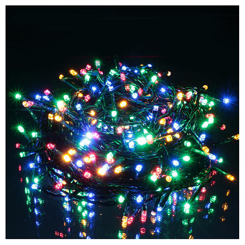 Two tone Christmas Lights 300 LED warm white and multicolour 1