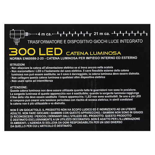 Luci di natale 300 LED bicolore bianco caldo e multicolore 6