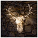 Reindeer Head 140 LED lights ice white height 84 cm indoor outdoor use s1