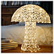 Lumière champignon diamant 200 LED h 48 cm usage int/ext blanc glace s1