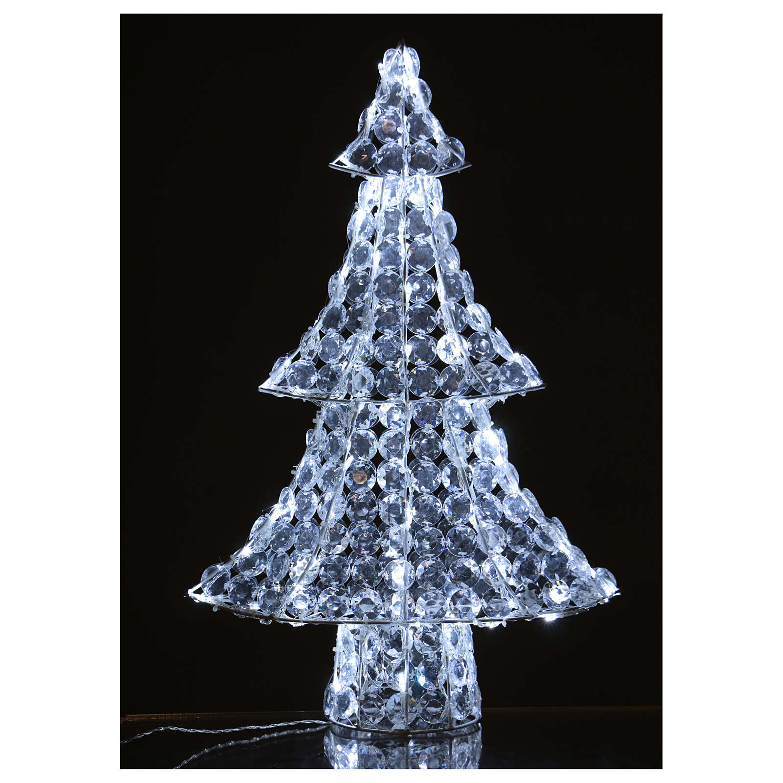 Christmas Tree Lit 120 Led H. 65 Cm Indoor Outdoor Use Ice White 